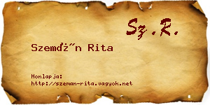 Szemán Rita névjegykártya